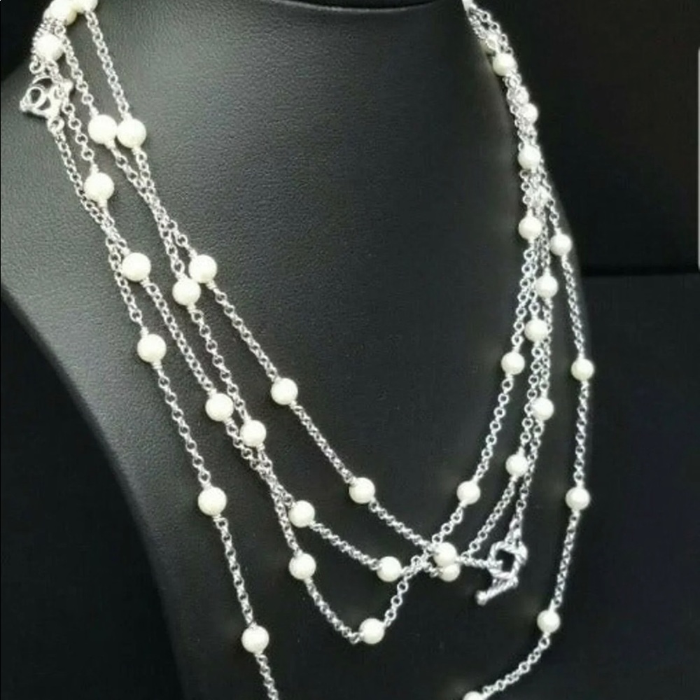 EUC David Yurman Pearl Station Necklace, 60” - Picture 13 of 13